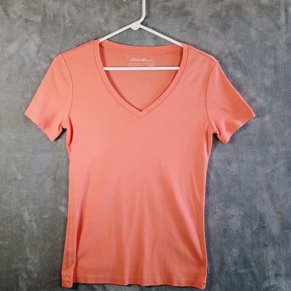 Eddie Bauer Tops - Eddie Bauer Women's Coral V-Neck Top Medium